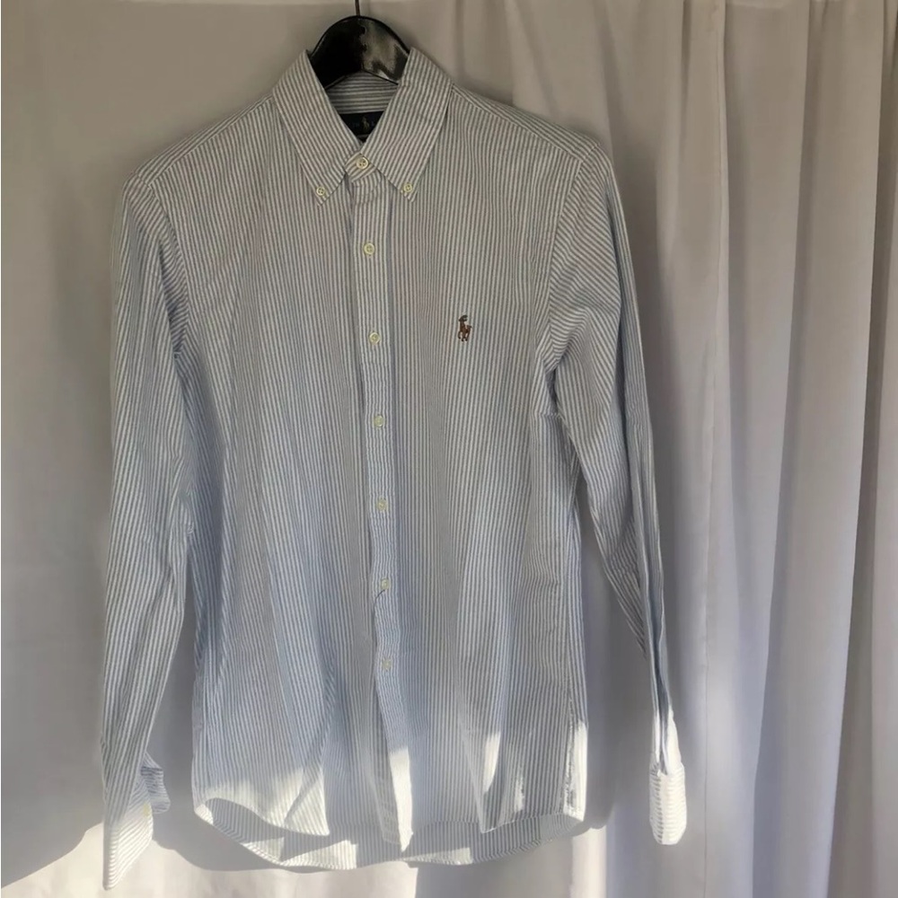 Classic Blue Striped Men's Shirt